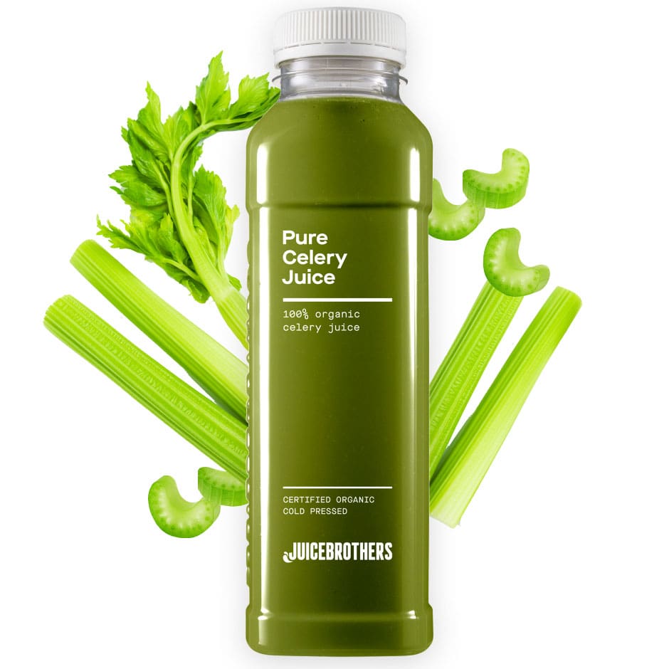 Juicebrothers Celery Juice detox sap bleekselderij sap selderij biologisch koudgeperst